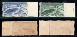 VATICANO - POSTA AEREA - 1949 - UPU (18/19) - Serie Completa Bordo Foglio - Gomma Integra (220+) - Andere & Zonder Classificatie