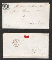 EUROPA - OLANDA - 5 Cent Guglielmo III (1) - Lettera Da Dirksland A Prinsland Del 13.6.53 - Francobollo Assottigliato - Sonstige & Ohne Zuordnung
