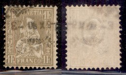 EUROPA - SVIZZERA - 1862 - 1 Franco (28) - Usato (110) - Altri & Non Classificati