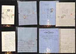 ANTICHI STATI - 1860/1862 - Lotto D'archivio Di 8 Lettere Di Sardegna Della VI Emissione + 2 Lettere Di Toscana Del Gove - Otros & Sin Clasificación