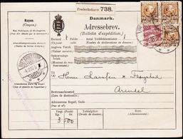 1905. 3X 25 ØRE Chr. IX + 15 ØRE ADRESSEBREV. FREDERIKSHAVN 4.12.05. ARENDAL, NORGE. (Michel 50) - JF125746 - Briefe U. Dokumente