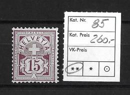 1906  ZIFFERMUSTER → Faserpapier Mit Wasserzeichen    ►SBK-85**◄ - Unused Stamps