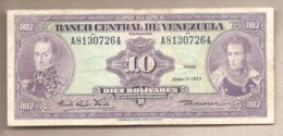 Venezuela - Banconota Circolata Da 10 Bolivares P-51f - 1977 #18 - Venezuela