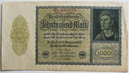 BILLET DE 10000 MARK BERLIN 1922 REICHSBANKNOTE REPUBLIQUE DE WEIMAR ALLEMAGNE PRUSSE - 10.000 Mark