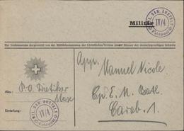 Militar Cachet Mil San Anstalt IV/4 Feldpost Armée Suisse Sanitaire - Abstempelungen