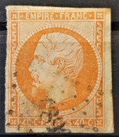 FRANCE 1853 - Canceled - YT 16 - 40c - Oblitération Losange Petits Chiffres - 1853-1860 Napoléon III.