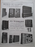 COFFRES FORT LEGERS  Ets Wessbecher  - Page De 1925 De Catalogue Sciences & Technique (Dims. Standard 22 X 30 Cm) - Other Apparatus