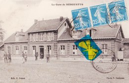 La Gare De BERGUETTE - Carte Animée Et Circulé - Isbergues