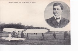 L'Aviateur GIBERT Sort Son BLERIOT Du  Hangar - Aviateurs