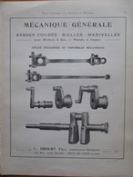 BIELLE & MANIVELLE  Ets Imbert RIVE DE GIER - Page De 1925 De Catalogue Sciences & Technique (Dims. Standard 22 X 30 Cm) - Otros Aparatos