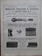 CALORIFUGE Ets Deleplanque à Roubaix - Page De 1925 De Catalogue Sciences & Technique (Dims. Standard 22 X 30 Cm) - Autres Appareils