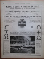 TUBE ACIER  Locomotive Bous Sous Sarre & Burbach - Page De 1925 Catalogue Sciences & Tech. (Dims. Standard 22 X 30 Cm) - Otros Aparatos