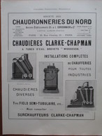 CHAUDIERE INDUSTRIELLE  Clarke Chapman  - Page De 1925 Catalogue Sciences & Tech. (Dims. Standard 22 X 30 Cm) - Other Apparatus