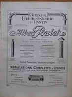 GRANDE CHAUDRONNERIE De PANTIN  Installation Usines- Page De 1925 Catalogue Sciences & Tech. (Dims. Standard 22 X 30 Cm) - Architecture