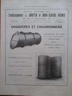 RESERVOIR CHAUDIERE Ets Joosten Fives Lille Goulet - Page De 1925 Catalogue Sciences & Tech. (Dims. Standard 22 X 30 Cm) - Andere Geräte