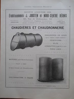 RESERVOIR CHAUDIERE Ets Joosten Fives Lille Goulet - Page De 1925 Catalogue Sciences & Tech. (Dims. Standard 22 X 30 Cm) - Maschinen