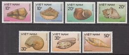 1988 Vietnam Shells Marine Life Complete Set Of 7 MNH - Vietnam