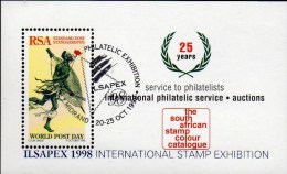 ILSAPEX 1998 Expo Mails Post-Läufer Südafrika Block 58 O 3€ Farbkatalog Hojita Bloc Philatelic Sheet Bf South Africa RSA - Oblitérés