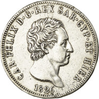 Monnaie, États Italiens, SARDINIA, Carlo Felice, 5 Lire, 1826, Torino, TTB - Piamonte-Sardaigne-Savoie Italiana