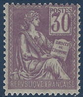 FRANCE Mouchon 1900 N°115**, 30c Violet Fraicheur Postale Signé Calves - 1900-02 Mouchon