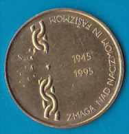 SLOVENIA - Slovenia 5 Tolarjev 1995 "50th Anniversary Of Defeat Of Fascism UNC  Commemorative Coin - Slovenia