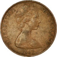 Monnaie, Nouvelle-Zélande, Elizabeth II, 2 Cents, 1967, TTB, Bronze, KM:32.1 - Nieuw-Zeeland