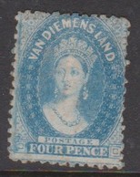 Australia-Tasmania SG 73 1865-71 Four Pence Blue, Perf 12,mint Hinged - Mint Stamps