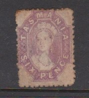 Australia-Tasmania SG 75 1865-71 Six Pence Purple,toning,, Perf 12,mint Hinged - Ongebruikt
