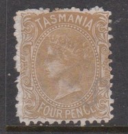 Australia-Tasmania SG 153 1871 Four Pence Buff,mint Hinged,perf 12 - Nuovi