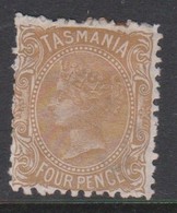 Australia-Tasmania SG 153 1871 Four Pence Buff,mint Hinged,perf 12 - Nuevos