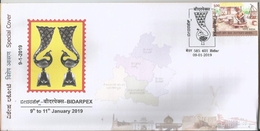 Special Cover,Birds Peacock Cancellation Bidar , By India Post, Inde Indien - Peacocks