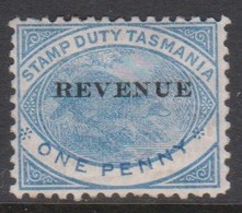 Australia-Tasmania SG F35d 1900 Fiscals One Penny  Pale Blue,perf 12,mint Hinged - Mint Stamps