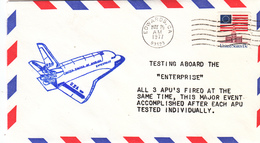 USA 1977 Testing Aboard The "Enterprise" Shuttle  Commemorative Cover - North  America