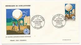Côte D'Ivoire => Enveloppe FDC - 25f 4eme Journée Météorologique Mondiale  - ABIDJAN - 23 Mars 1964 - Ivory Coast (1960-...)