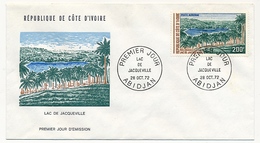 Côte D'Ivoire => Enveloppe FDC - 200f Lac De Jacqueville - ABIDJAN - 28 Octobre 1972 - Côte D'Ivoire (1960-...)