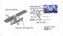 2002 USA  Space Shuttle Endeavour STS-113/ISS-11A Commemorative Cover - Nordamerika