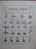 ROBINETTERIE A VAPEUR  Ets Narçon & Dubois-  Page De 1925 Catalogue Sciences & Tech. (Dims. Standard 22 X 30 Cm) - Andere Geräte