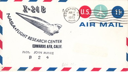 USA 1973  NASA Flight Research Center X-24B Flight Commemorative Cover - Nordamerika