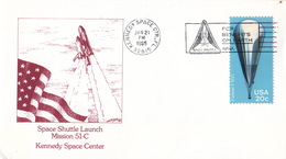 1985 USA  Space Shuttle Discovery STS-51C Launch Commemorative Cover - North  America