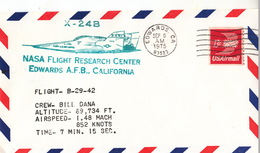 USA 1975  NASA Flight Research Center  Flight X-24B  Flight B-29-42 Commemorative Cover - América Del Norte