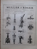 ROBINETTERIE VAPEUR  Muller & Roger  -  Page De 1925 Catalogue Sciences & Tech. (Dims. Standard 22 X 30 Cm) - Autres Appareils