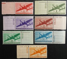 Estados - Unidos: Año. 1941 - 44  Serie, CPTA. 7/Val.  Av. (Bi - Motor). - 2b. 1941-1960 Unused