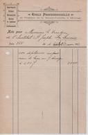 VP9/ Note Pour Institut St.Joseph La Louvière Rédigée à Manage 4/10/1903 Institut Ste Famille Manage - Druck & Papierwaren
