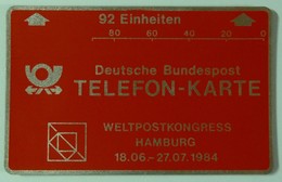 GERMANY - L&G - Landis & Gyr - Test - Weltpostkongress Hamburg - 1984 - 92 Units - R3... - Mint - T-Series : Ensayos