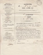 VIEUX PAPIER TIMBRE  - PATENTE DE MARCHAND DE SOIE 1837 - CAVAILLON VAUCLUSE - TIMBRE ROYAL ET A L'EXTRAORDINAIRE - Covers & Documents