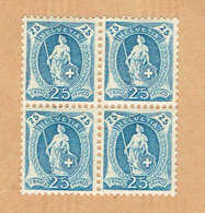 ** BLOC DE 4 TIMBRES NEUFS AVEC GOMME 1906 C/.S.B.K. Nr:93A. Y&TELLIER Nr:94.d-II. MICHEL Nr:81C. PAPIER BLANC .** - Unused Stamps