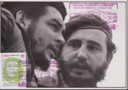 TMA-622 CUBA 2008 MAXIM CARD 1997 ERNESTO CHE GUEVARA RED-BLUE CANCEL ANILLA - Cartes-maximum