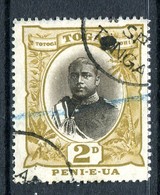 Tonga 1897 Pictorials (Wmk. Turtles) - 2d King George II - Type II Sepia - Wmk. Upright - Used (SG 41) - Tonga (...-1970)