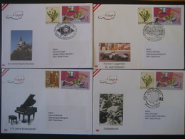 Österreich 2012- 4 Belege Mit Marke The Phillis ANK 2407, Mi. 2372 Sonderstempel - Cartas & Documentos