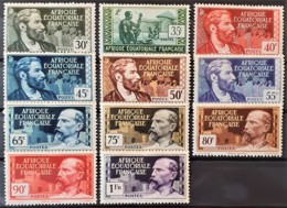 AEF 1937/42 - MLH/canceled - YT 41-51 - Unused Stamps